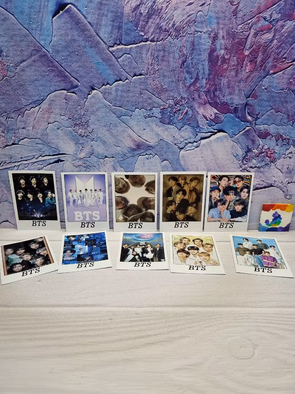 پولاروید فوتو کارت عکس طرح بی تی اس  سایز 7 و نیم در 9 یک عدد