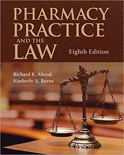خرید و دانلود نسخه کامل کتاب Pharmacy Practice and the Law (8th Edition) - Orginal Pdf