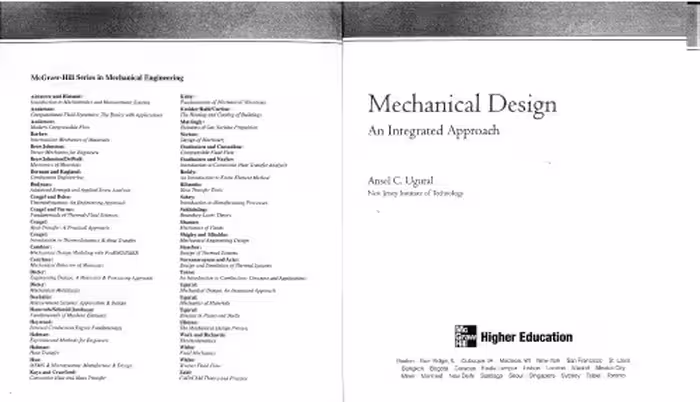 خرید و دانلود نسخه کامل کتاب Mechanical Design: An Integrated Approach