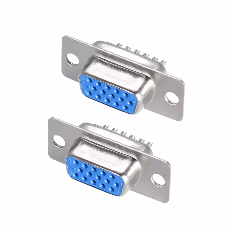 سوکت کامپیوتری 15 پین مادگی صافکانکتور DB15 سوزنی 15pin