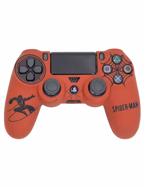 روکش محافظ دسته PS4 لیزری قرمز مشکی طرح اسپایدرمن