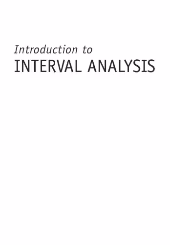 خرید و دانلود نسخه کامل کتاب Introduction to interval analysis
