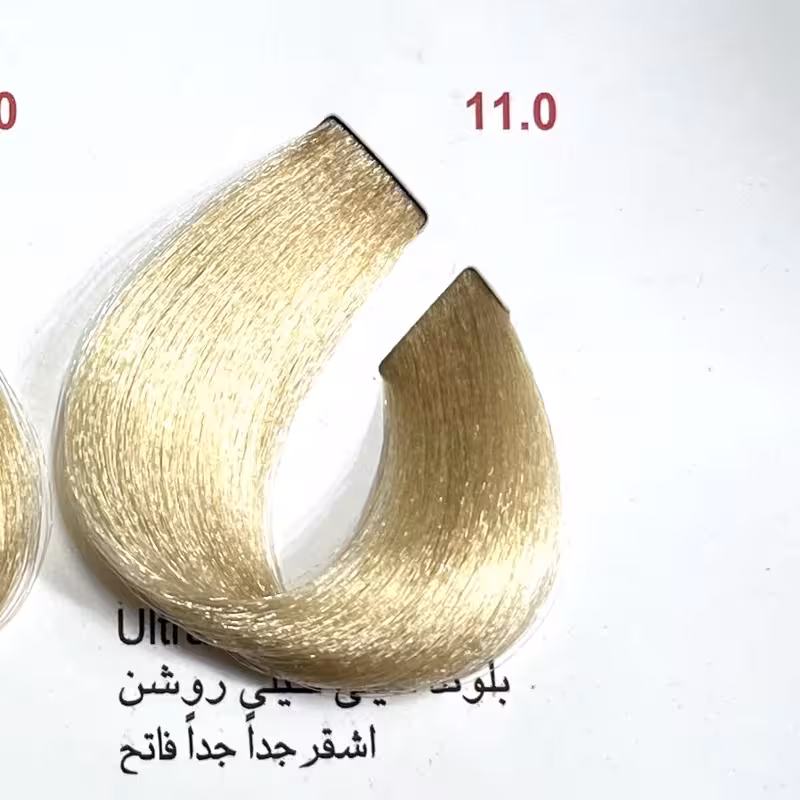 رنگ بلوند خیلی خیلی روشن 11.0 ،رنگ مو کم آمونیاک پیلون و یک عدد اکسیدان | amazonchi