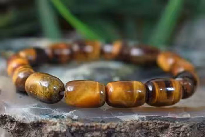 دستبند مهره سنگ چشم ببر