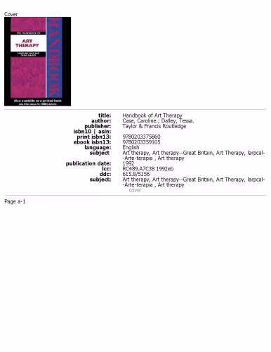 خرید و دانلود نسخه کامل کتاب The Handbook of Art Therapy