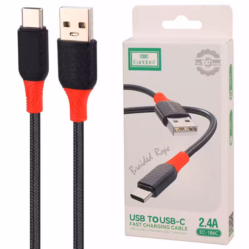 کابل شارژر یو اس بی به تایپ سی EARLDOM EC-186C