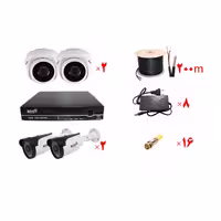 پکیج دوربین مداربسته دو مگاپیکسل فول اچ دی 8 کانال آر دی اس 1080N