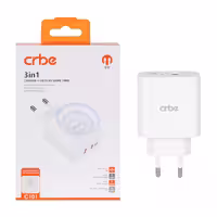 شارژر دیواری فست و PD دو پورت Crbe مدل C101 - سفید