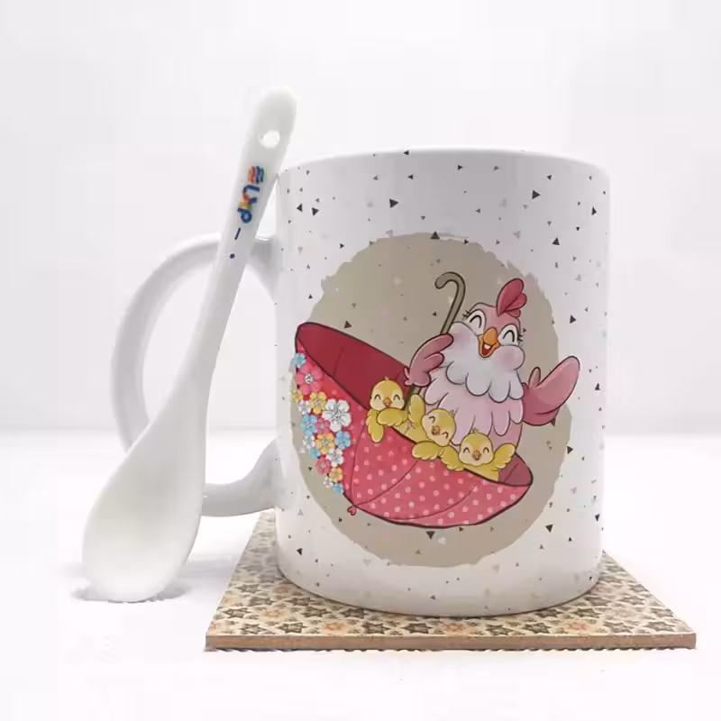 خرید ماگ-لیوان  فانتزی دخترانه بدون .،زیر لیوانی  . کد 10