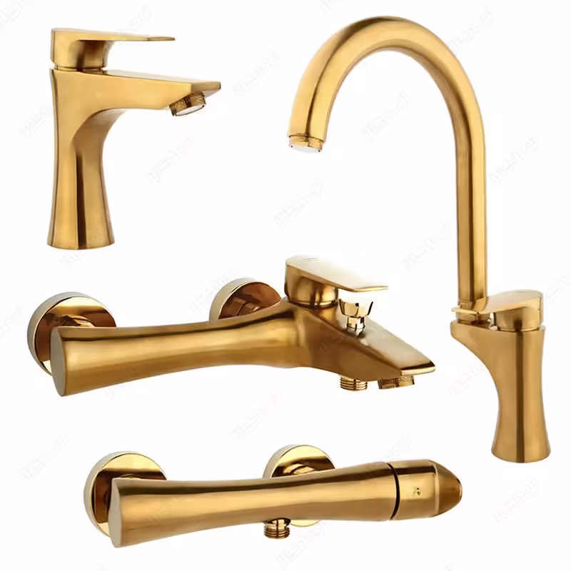 ست شیرآلات راسان مدل آتیس طلامات