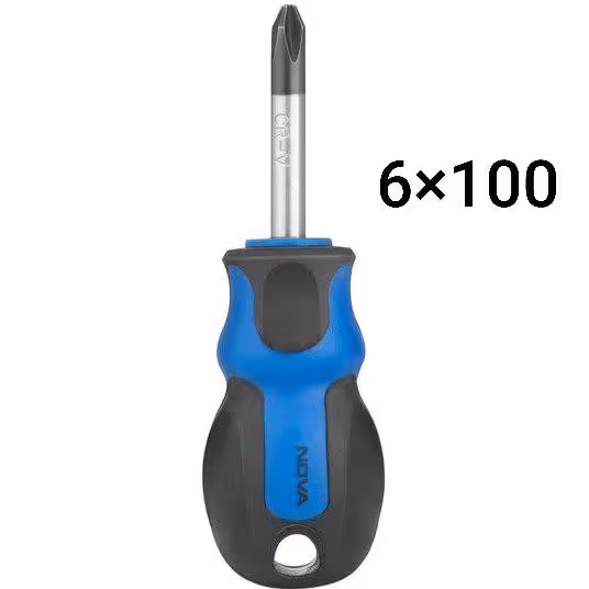 پیچ گوشتی دسته پلاستیکی 100×6 چهار سو نووا NOVA مدل 1627