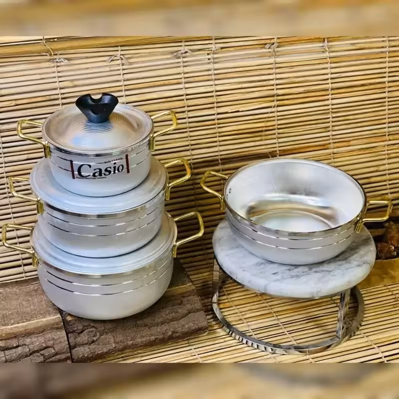 سرویس 7 پارچه دسته طلایی دانشجویی کاسیو | amazonchi