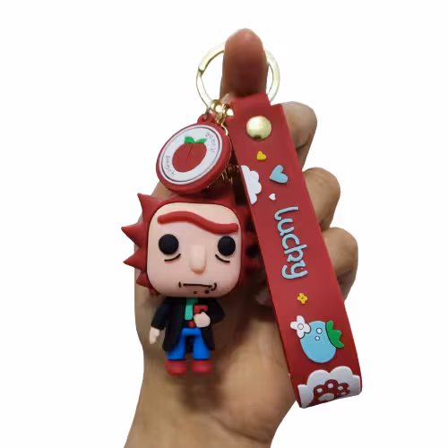 جاکلیدی طرح ریک سایز بزرگ با گیره طلایی