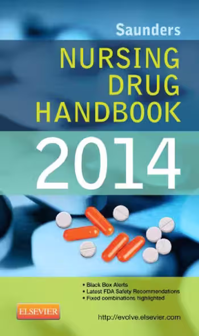 خرید و دانلود نسخه کامل کتاب Saunders Nursing Drug Handbook 2014