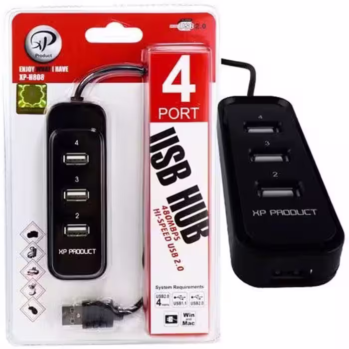 هاب USB چهار پورت ایکس پی پروداکت مدل XP-H808