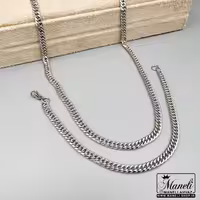 ست دستبند و زنجیر کارتیر سیلور ارزان|140404161