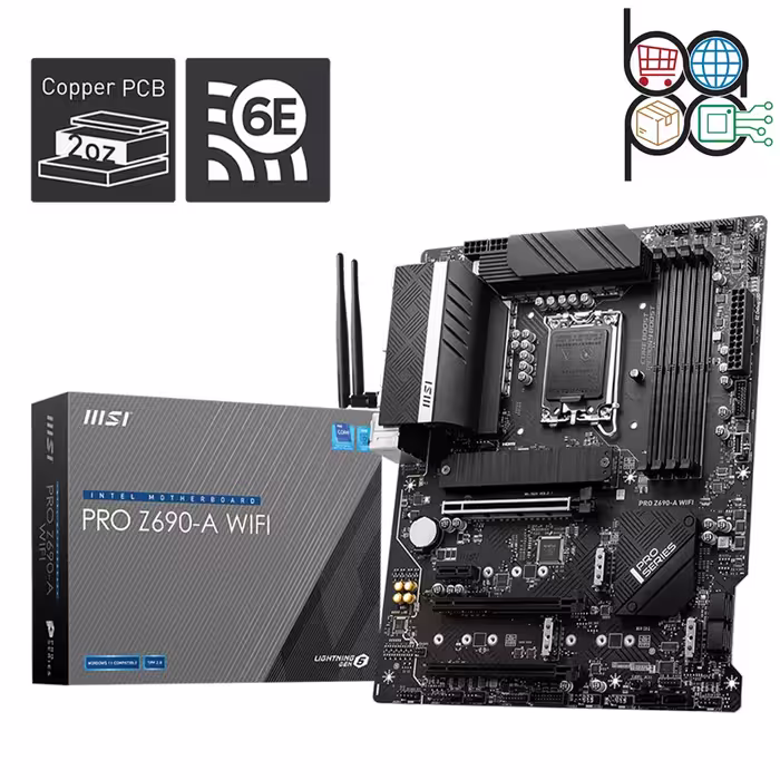 مادربرد ایسوس مدل PRO Z690-A WIFI DDR5، سوکت LGA 1700، پشتیبانی از نسل 12 و 13 اینتل
