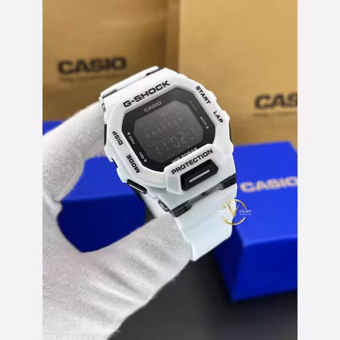 ساعت مچی دیجیتالی جیشاک صفحه مشکی بند سفید