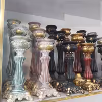 شمعدان دکوری مدرن رومیزی مجموعه سه عددی