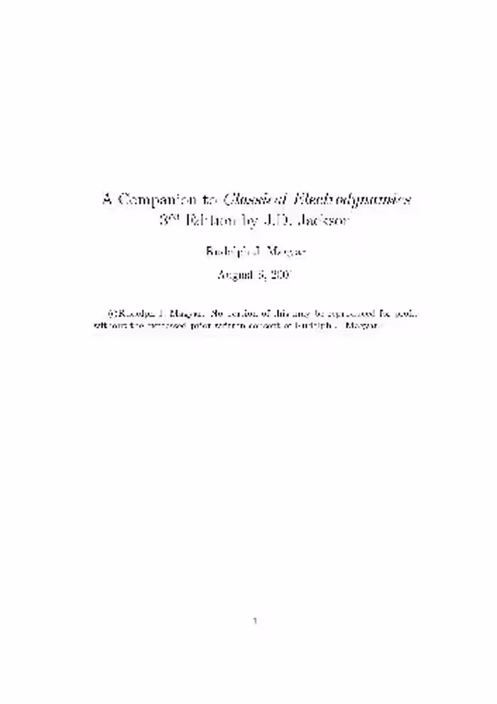 خرید و دانلود نسخه کامل کتاب Companion to J.D. Jackson's Classical Electrodynamics