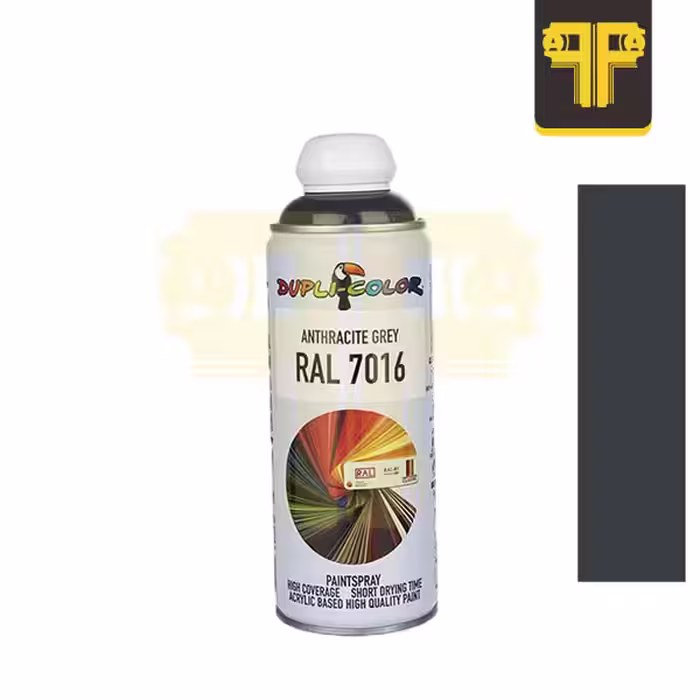 اسپری رنگ خاکستری ذغالی دوپلی کالر کد Dupli-Color RAL 7016
