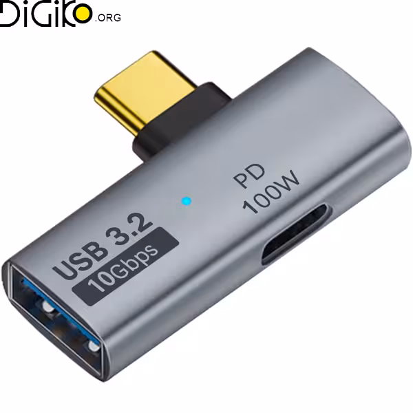 تبدیل OTG TYPEC با شارژ 100 وات PD مینی تک