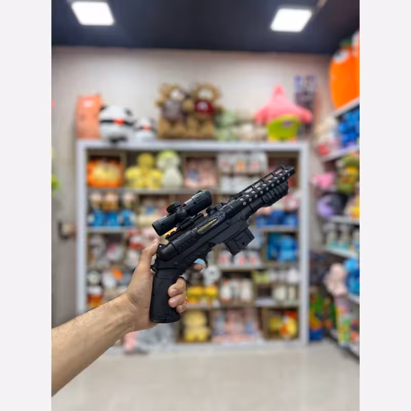 اسباب بازی تفنگ موزیکال و ویبره ای وارداتی