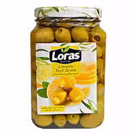 زیتون لوراس با مغز لیمو وزن خالص 900 گرم