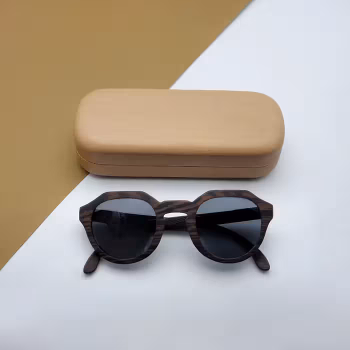 عینک چوبی دست‌ساز میدو مدل O036