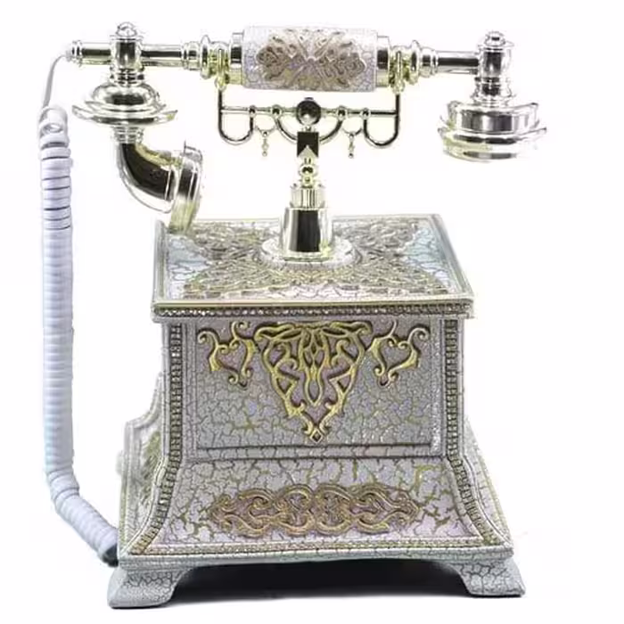 تلفن پلی استر سفید کد AM6