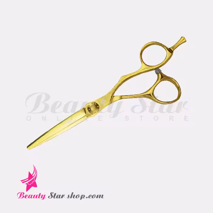قیچی کوتاهی و کات مو پریمیوم رزونال طلایی مدل P-680 سایز 6 اینچ