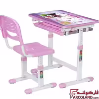 ست میز تحریر و صندلی مدل قابل تنظیم طرح کرومی کد 15