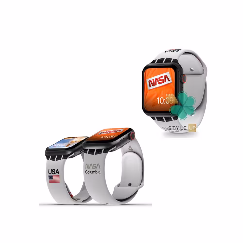 بند سیلیکونی ساعت اپل واچ Apple Watch 7 41mm مدل Nasa