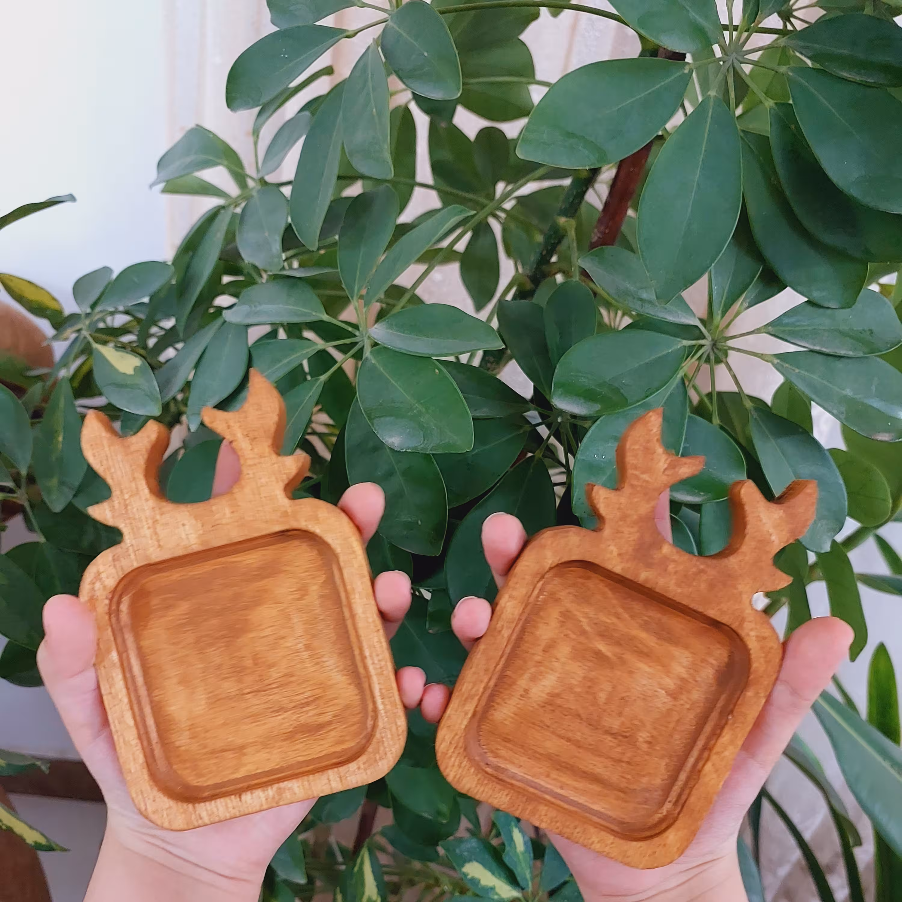 زیر لیوانی یاتخته سرو تک نفره چوبی شاخ گوزن گردومربع موجودی محدودلطفا قبل ازسفارش موجودی بگیرید تک وعمده شیک ولاکچری باش