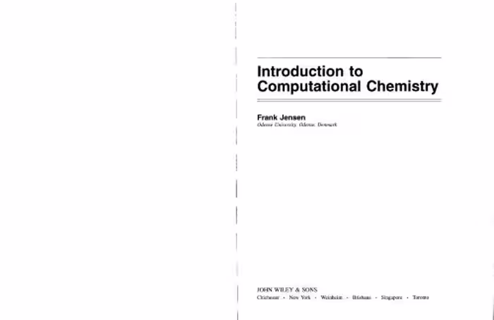 خرید و دانلود نسخه کامل کتاب Introduction to Computation Chemistry Jensen