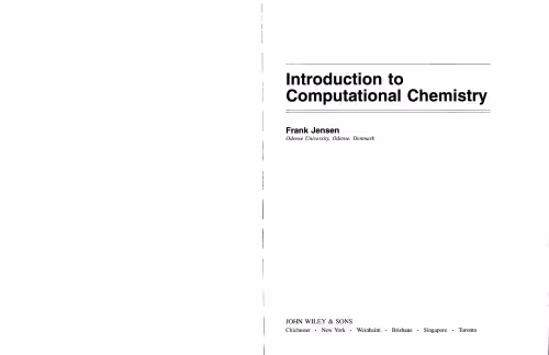 خرید و دانلود نسخه کامل کتاب Introduction to Computation Chemistry Jensen