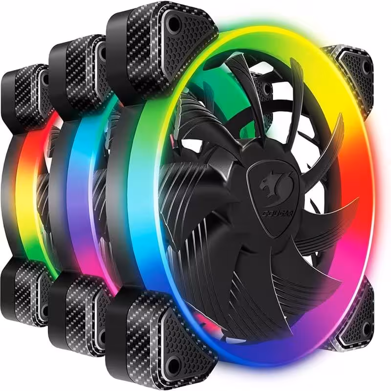 فن کیس کوگر مدل Vortex RGB HPB 120 Cooling Kit با نورپردازی ARGB پک سه تایی