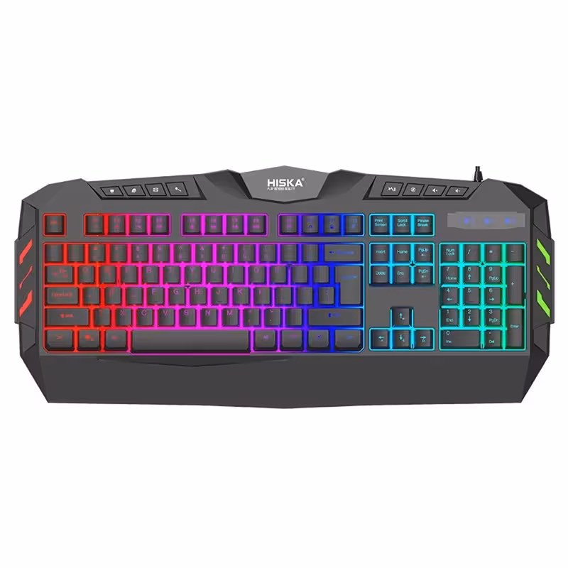 کیبورد گیمینگ هیسکا مدل HX-KEG400 RGB