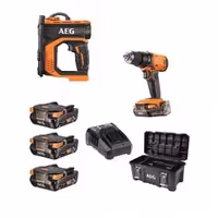 کیت دریل چکشی به همراه کمپرسور شارژی AEG مدل BSB18G4-203TBLK3   BK18C