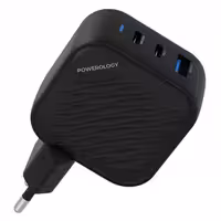 آداپتور شارژ سه پورت 65 وات پاورولوژی Powerology GaN Ultimate PD Charger PWCUQC019