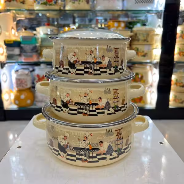 سرویس قابلمه نوزادی لعابی 6پارچه روسی با کیفیت عالی و تخفیف ویژه