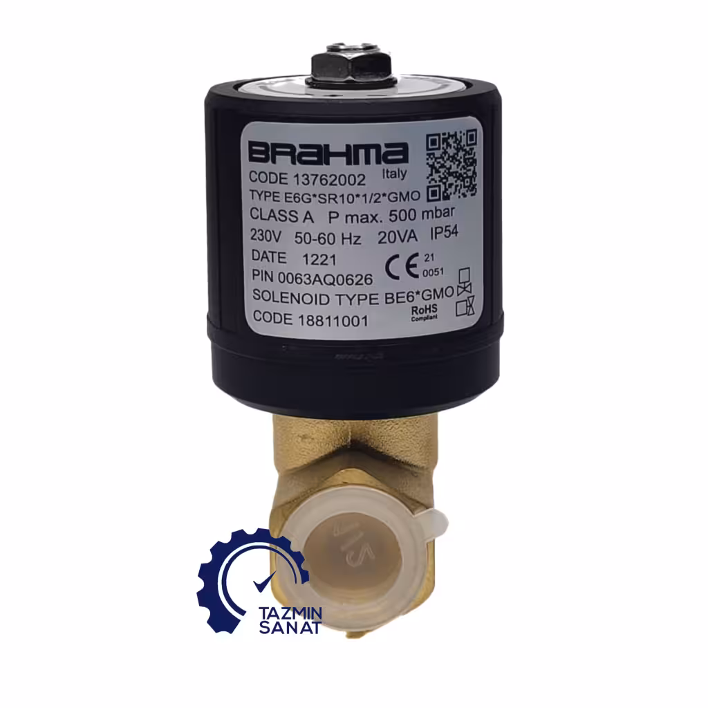 شیر برقی گاز تک ضرب 1/2 اینچ برهما BRAHMA