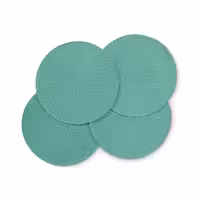 زیر بشقابی سبز نعنایی طرح حصیر چیبو 4 عددی