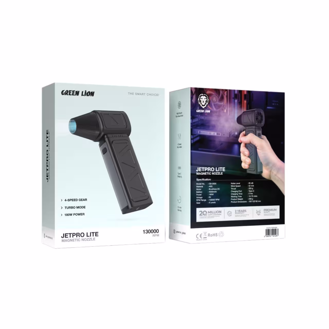 دمنده مغناطیسی جت پرو لایت 130000RPM گرین Green Lion JetPro Lite Magnetic Nozzle