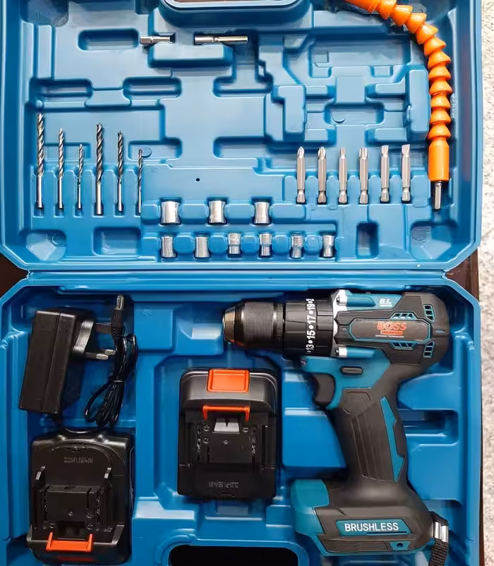 دریل شارژی پیچ گوشتی شارژی36 ولت چکشی سه نظام فلزی باس BOSS مدل 36W