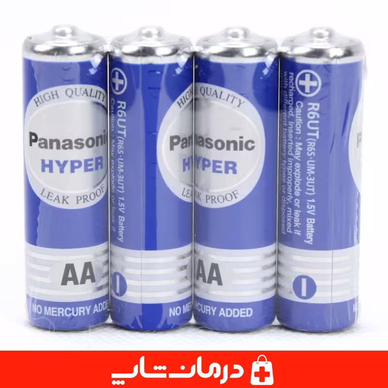 باتری قلمی پاناسونیک بسته 4 عددی باتری پاناسونیک آبی panasonic