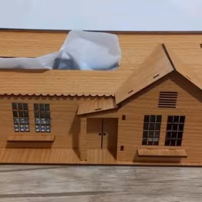 جادستمال کاغذی طرح کلبه