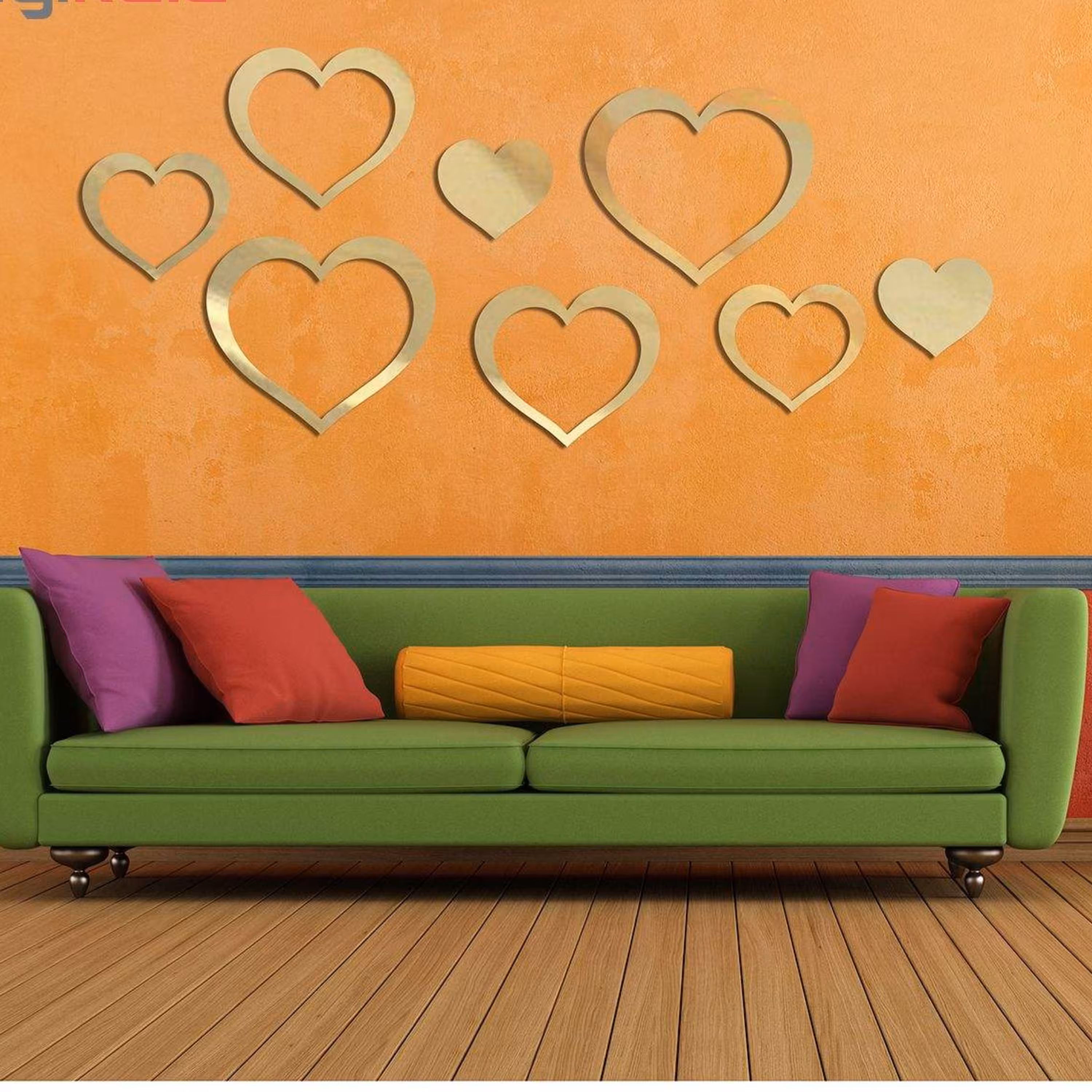 آینه دکوراتیو پدیده پلاس طرح قلب