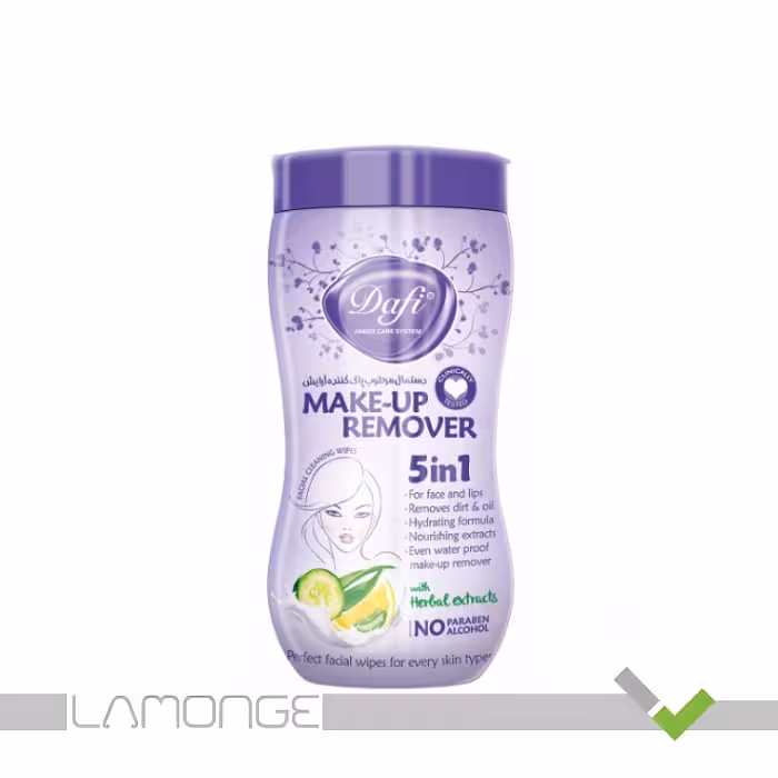 دستمال مرطوب پاک کننده آرایش کمر باریک دافی بسته 70 عددی