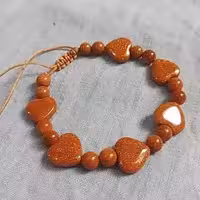 دستبند سنگ دلربا قلبی